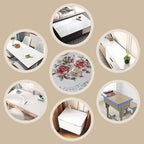 Aarenza waterproof floral tablecloth with stain-proof, easy-clean design, perfect for kitchen and dining room use.