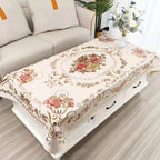 Arenzza waterproof floral tablecloth with stain-proof, easy-clean design displayed on a dining table. Perfect for kitchen and houseware use.