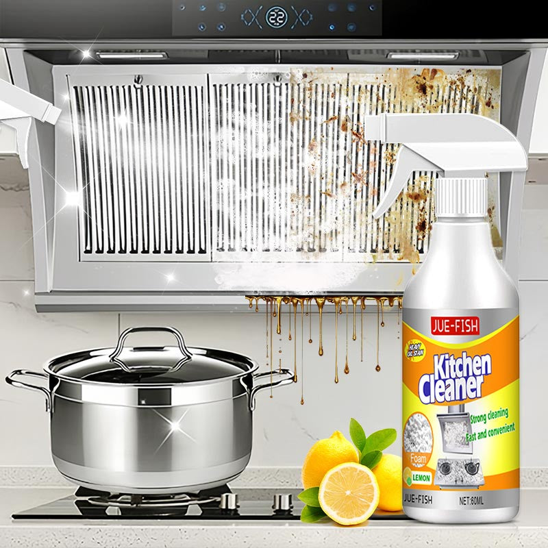 Arenzza multifunctional kitchen foam cleaner bottle with spray nozzle, designed for cleaning kitchen surfaces and appliances.