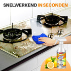 Arenzza multifunctional kitchen foam cleaner for houseware, showing a spray bottle with foam cleaner on kitchen surfaces