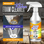 Arenzza multifunctional kitchen foam cleaner in a spray bottle, designed for cleaning kitchen surfaces and appliances.