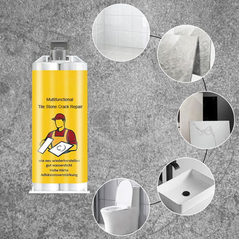 Arenzza multifunctional tile and stone crack repair kit with tools and materials for household kitchen and houseware repairs.