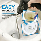 Arenzza electric drain dredging spring with flexible cable for powerful unclogging of household pipes in a houseware kitchen setting.