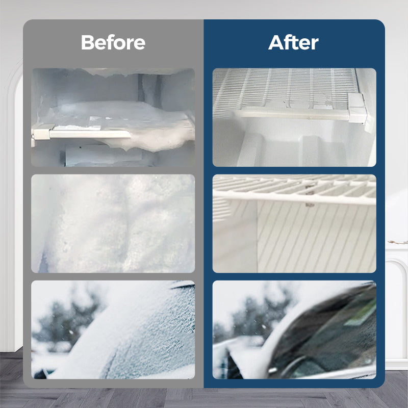 Arenzza refrigerator defrosting deicing agent in a container, designed for efficient and convenient kitchen appliance maintenance.