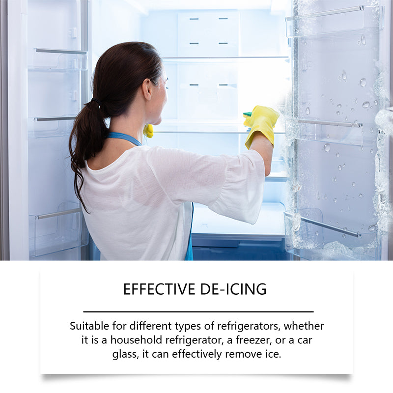 Arenzza refrigerator defrosting deicing agent in a container, designed for efficient and convenient kitchen use.