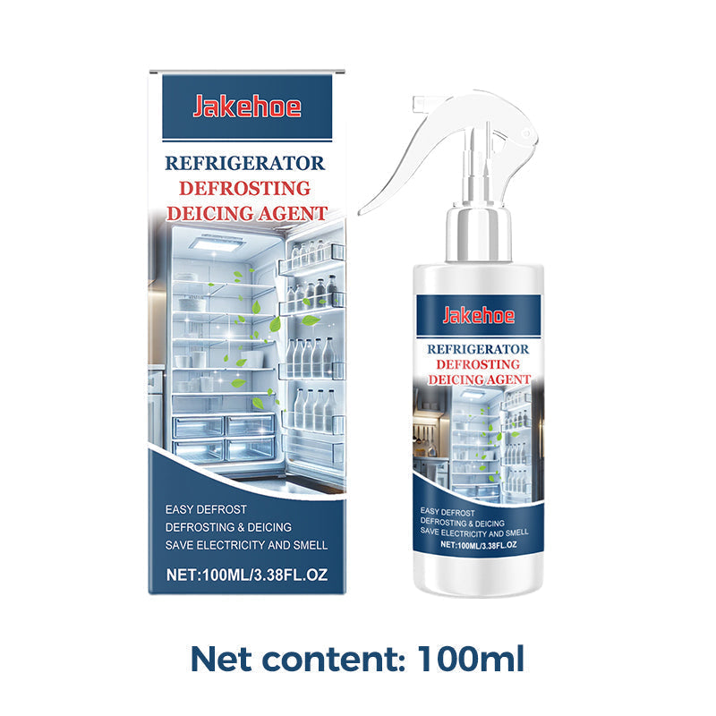 Arenzza refrigerator defrosting deicing agent in a container, ideal for houseware and kitchen use, with a clean, white background.
