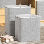 Arenzza extra-large storage organizer box with lid, used for clothes, blankets, or bedding in a houseware and kitchen setting.