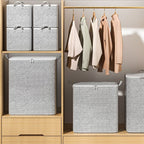 Arenzza extra-large storage organizer box with lid, versatile for clothes, blankets, and bedding, in a houseware and kitchen setting.