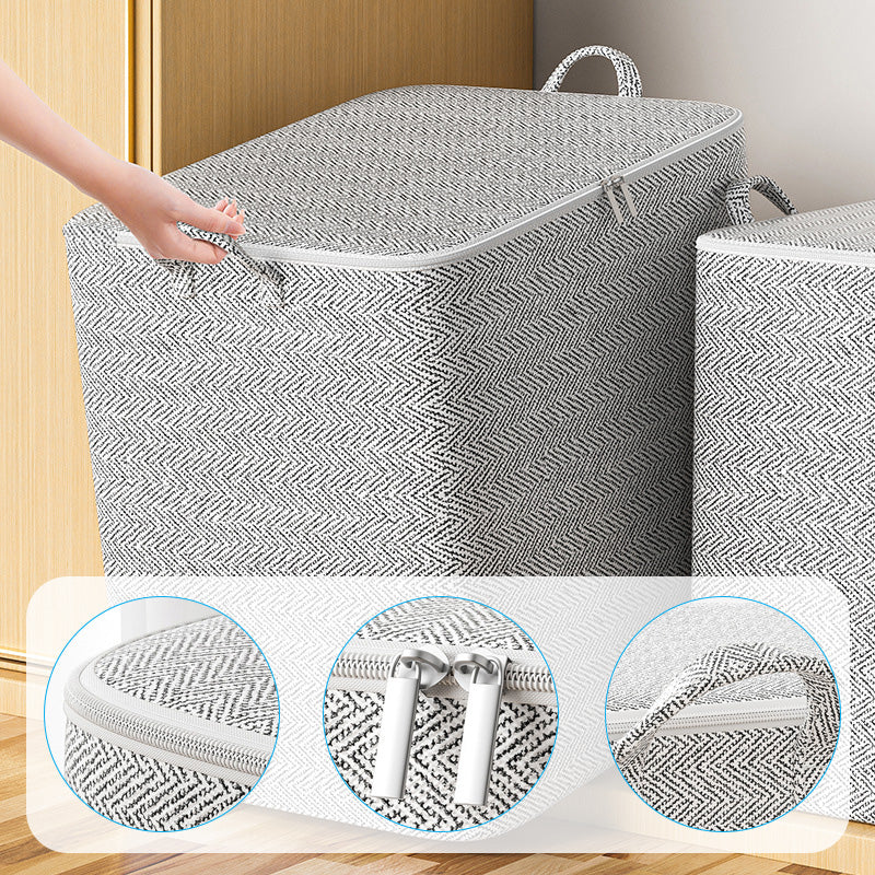 Arenzza extra-large storage organizer box with lid, versatile for clothes, blankets, and bedding in a houseware and kitchen setting.