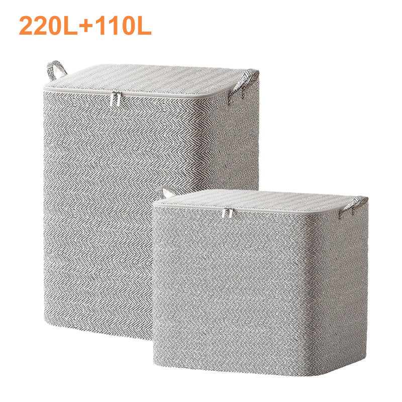 Arenzza extra-large storage organizer box with lid, suitable for clothes, blankets, and bedding in a houseware and kitchen setting.
