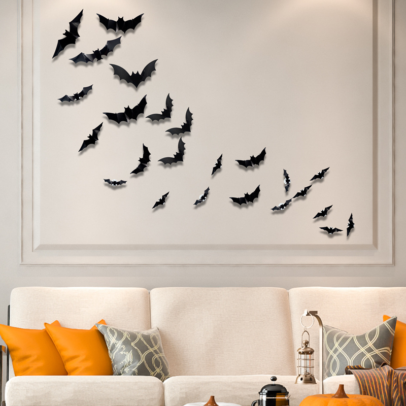 Arenzza Halloween 3D Bat LED wall light decor for houseware, featuring a spooky bat design perfect for festive home decoration.
