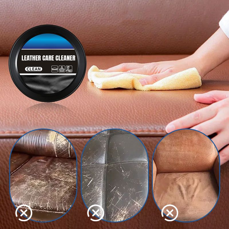 Arenzza leather cleaning and care cream and cleaning paste, houseware and kitchen product for leather maintenance and care.
