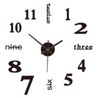 Aarenza 3D wall decal decorative clock for home decor, featuring a modern design suitable for living rooms or kitchens.