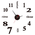 Arenzza 3D wall decal decorative clock with modern design, featuring a stylish clock face and 3D elements for home decor.