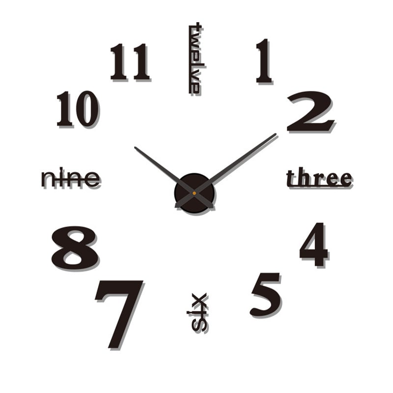 Arenzza 3D wall decal decorative clock with a modern design for home decor, featuring a stylish wall art and clock combination.
