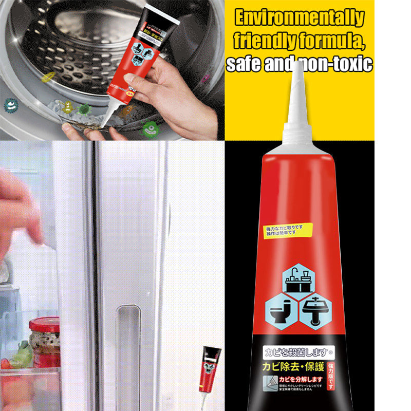 Arenzza All-Purpose Mold and Mildew Remover Gel in a container, designed for household kitchen and bathroom cleaning tasks.