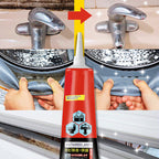 Arenzza All-Purpose Mold and Mildew Remover Gel in a kitchen houseware setting, showing the gel container and cleaning surface.