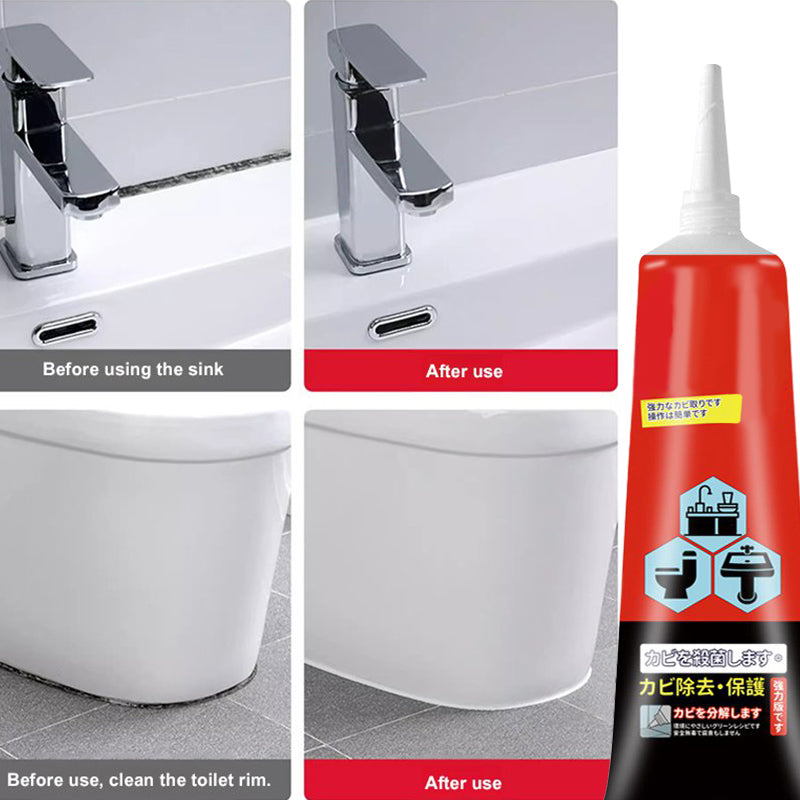 Arenzza All-Purpose Mold and Mildew Remover Gel in a white container, designed for cleaning mold and mildew from household surfaces.