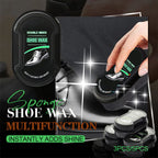 Arenzza portable shoe care kit with shoe brush, featuring shoe wax for instant shine, ideal for on-the-go shoe maintenance.
