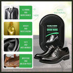 Arenzza portable multi-purpose shoe wax kit with shoe brush, providing instant shine for footwear cleaning and polishing.