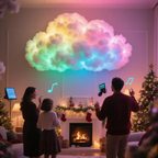 Aarenza USB-powered thundercloud LED light decor for houseware and kitchen, featuring a cloud-shaped light with LED illumination.