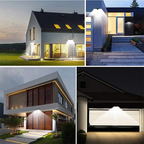 Arenzza solar powered motion sensor wall light mounted on a wall, ideal for outdoor houseware and kitchen lighting.