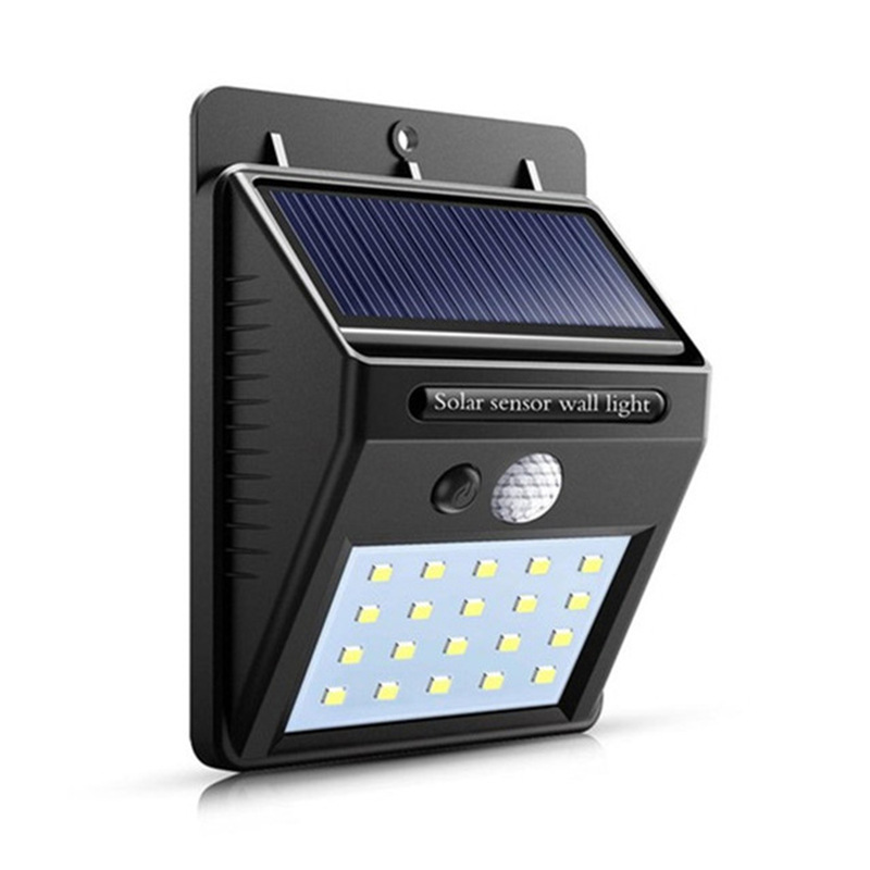 Arenzza solar-powered motion sensor wall light mounted on exterior wall, providing energy-efficient lighting for home security and outdoor use.