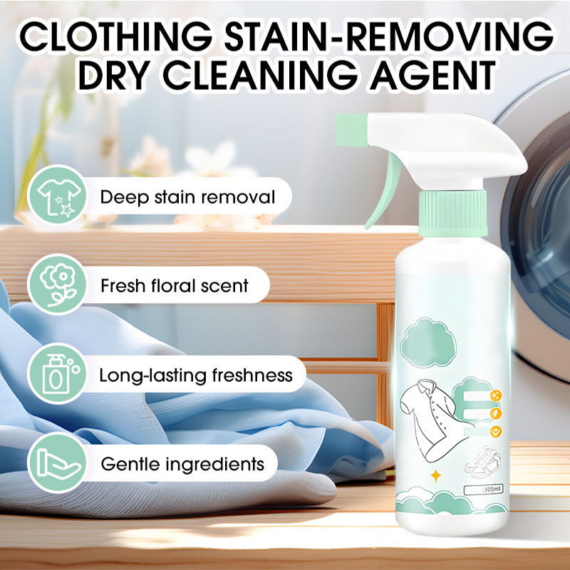 Arenzza Emergency Stain Savior bottle for clothing stain removal, featuring a spray nozzle and label with stain treatment instructions.