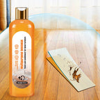 Arenzza multipurpose beeswax polish and conditioner for wood furniture, featuring a jar of beeswax and application cloth on a wooden surface.
