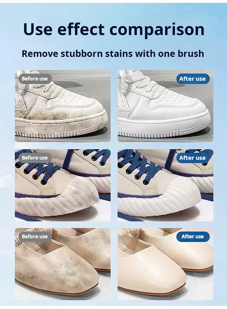 Arenzza Emery Shoe Brush with sponge cleaner for white sneakers, ideal for removing dirt and stains from shoe surfaces.