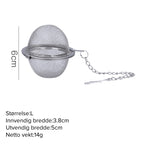 Set of three Arenzza 304 stainless steel spice and tea filters, circular mesh kitchen houseware for brewing and straining.