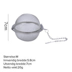 Arenzza 304 stainless steel spice and tea filter set with three mesh filters for kitchen use and tea brewing.