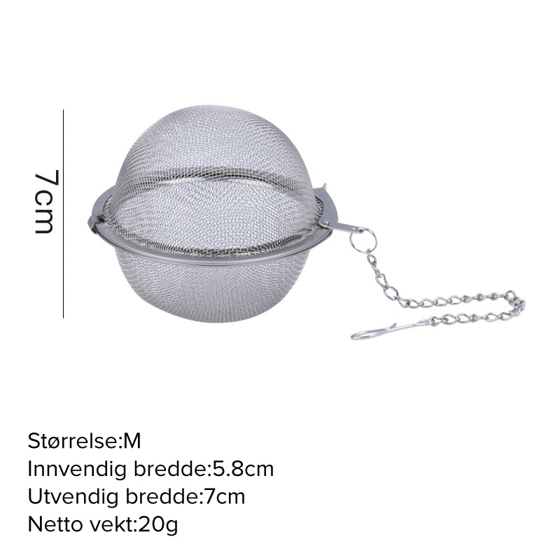 Arenzza 304 stainless steel spice and tea filter set with three mesh filters for kitchen use and tea brewing.