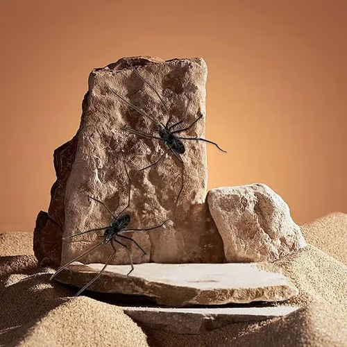Realistic spider fridge magnet by Arenzza, ideal for refrigerators, garage doors, or cars, featuring detailed spider design.