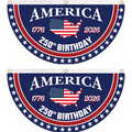 Arenzza 250th Anniversary USA fan flag, red, white, and blue patriotic houseware and kitchen decor with stars and stripes design.