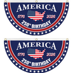 Arenzza 250th Anniversary USA fan flag, red, white, and blue patriotic houseware and kitchen decor with stars and stripes design.