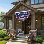 Arenzza USA flag fan celebrating 250th anniversary with red, white, and blue colors, designed for houseware and kitchen decor.