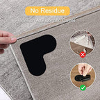 Heart-shaped reusable non-slip rug grippers from Arenzza, designed to keep rugs securely in place on kitchen or houseware floors.