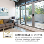 Arenzza privacy window film with one-way mirror effect, UV protection, and easy application on a house window.