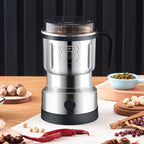 Arenzza multifunctional electric grinder for coffee, spices, and herbs with a sleek design and powerful grinding blades.