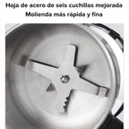 Arenzza multifunctional electric grinder for coffee, spices, and herbs, with a sleek kitchen appliance design and stainless steel grinding jar.
