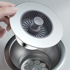 Arenzza pop-up sink drain stopper with strainer, kitchen houseware accessory, shiny chrome finish, fits standard bathroom or kitchen sinks.