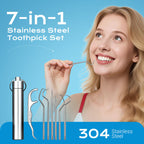 Arenzza flossing tool with a 0.1mm ultra-fine tip for precise dental cleaning, designed for effective oral hygiene.