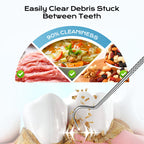Arenzza dental floss with 0.1mm ultra-fine tip, German precision engineering, designed for precise and effective flossing.