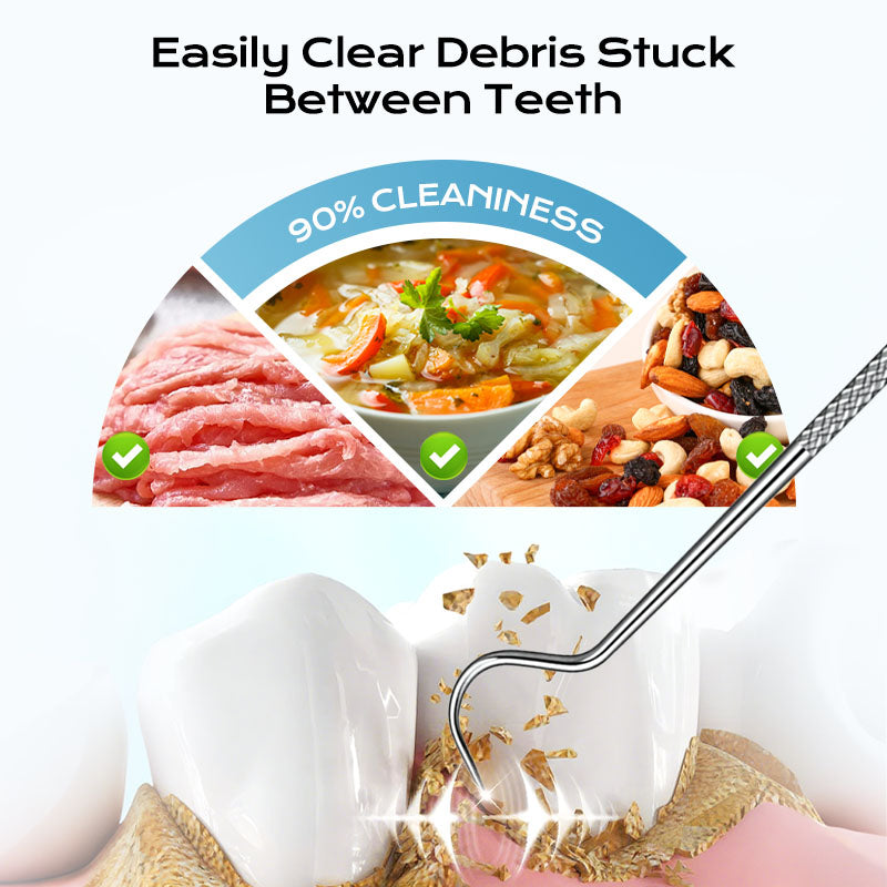 Arenzza dental floss with 0.1mm ultra-fine tip, German precision engineering, designed for precise and effective flossing.