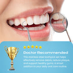 Arenzza dental floss with a 0.1mm ultra-fine tip, designed for precise flossing, shown with the flossing tool and packaging.