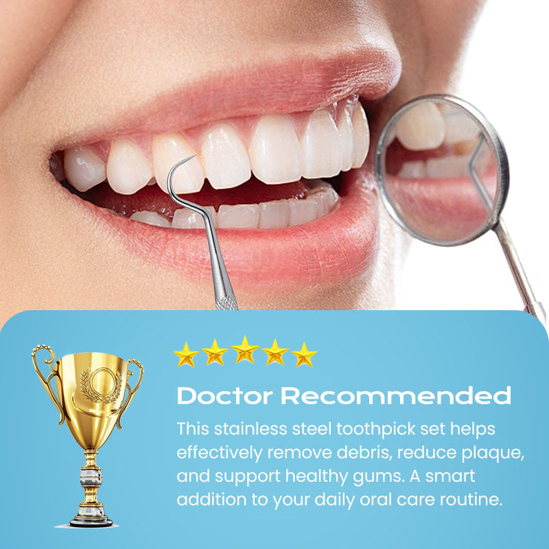 Arenzza dental floss with a 0.1mm ultra-fine tip, designed for precise flossing, shown with the flossing tool and packaging.