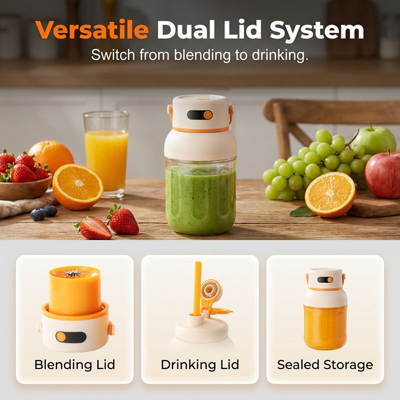 Arenzza portable personal blender for shakes and smoothies, compact kitchen appliance with blending jar and lid.