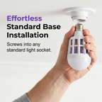 Arenzza 2-in-1 LED mosquito killer lamp with UV light and fan for houseware and kitchen use, mounted on a wall.