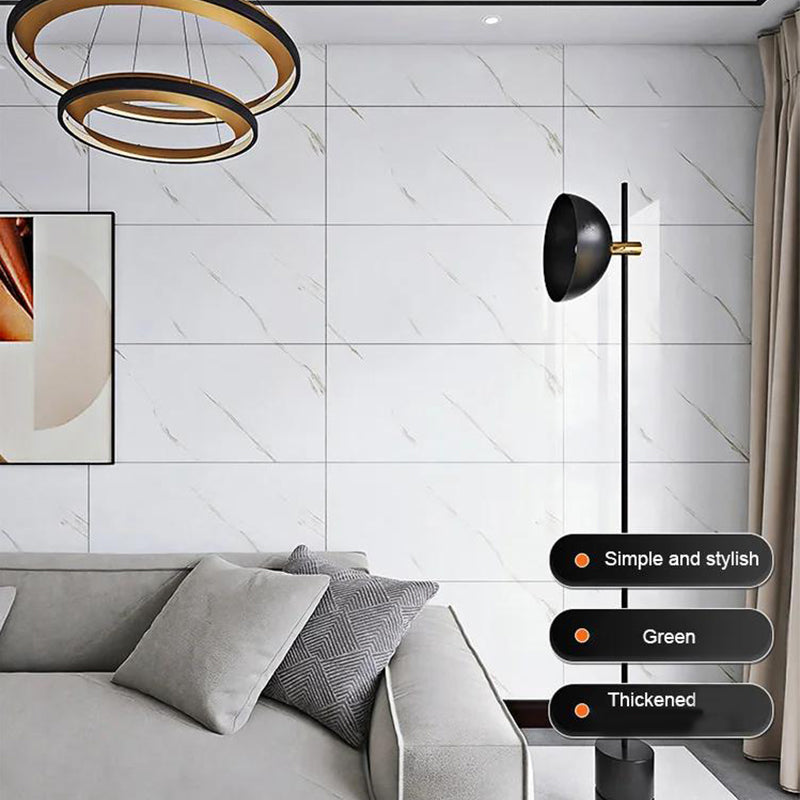 Aarenza moisture-proof ceramic tile wall sticker for kitchen or bathroom decor, featuring realistic tile pattern and glossy finish.